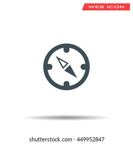 Compass Icon in the flat style. vector