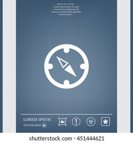 Compass Icon in the flat style. vector