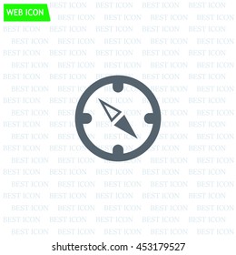 Compass Icon in the flat style. vector