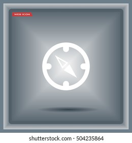 Compass Icon in the flat style. vector