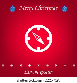 Compass Icon in the flat style. vector