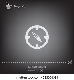 Compass Icon in the flat style. vector