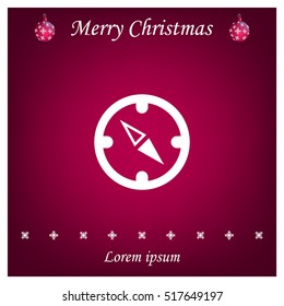 Compass Icon in the flat style. vector