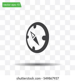 Compass Icon in the flat style. vector