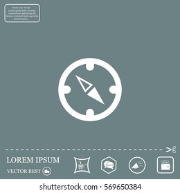 Compass Icon in the flat style. vector