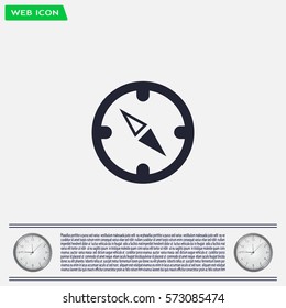 Compass Icon in the flat style. vector