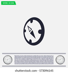 Compass Icon in the flat style. vector