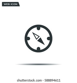 Compass Icon in the flat style. vector