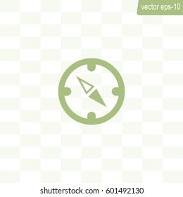 Compass Icon in the flat style. vector