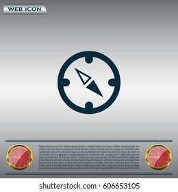 Compass Icon in the flat style. vector
