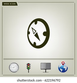 Compass Icon in the flat style. vector