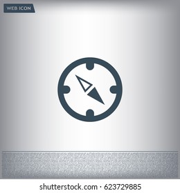 Compass Icon in the flat style. vector