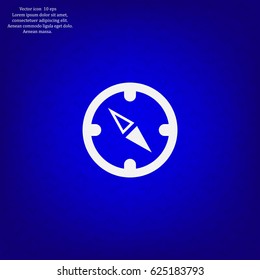 Compass Icon in the flat style. vector