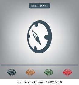Compass Icon in the flat style. vector