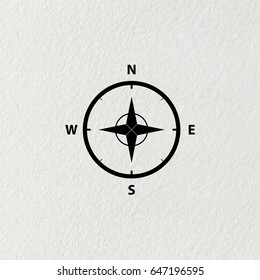 Compass Icon in the flat style. vector