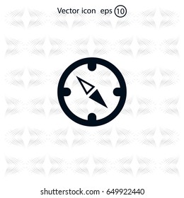 Compass Icon in the flat style. vector