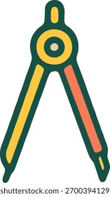 Icono de la brújula para la geometría y la educación del dibujo