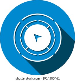 Compass icon. GPS Icon. Magnetic compass, indicator icon, east, west , north, south indicator. Location pin with vector illustration and flat style.