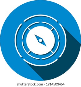 Compass icon. GPS Icon. Magnetic compass, indicator icon, east, west , north, south indicator. Location pin with vector illustration and flat style.