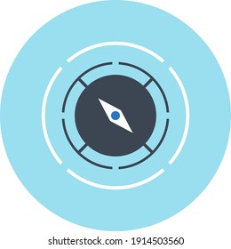 Compass icon. GPS Icon. Magnetic compass, indicator icon, east, west , north, south indicator. Location pin with vector illustration and flat style.