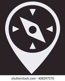 Compass icon. Gps with wifi icon.Gps with wifi icon vector.