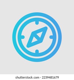 Compass icon in gradient style about travel, use for website mobile app presentation