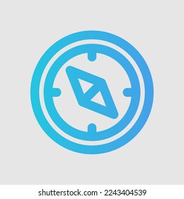 Compass icon in gradient style about user interface, use for website mobile app presentation