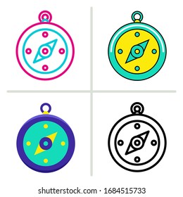 Compass icon. Graphic element illustration on white background.