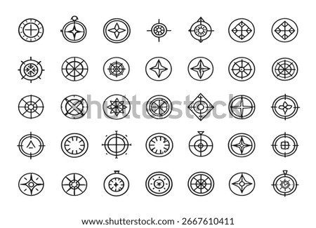 Compass Icon Helps Navigate Your Journey