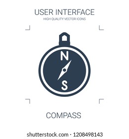 compass icon. high quality filled compass icon on white background. from user interface collection flat trendy vector compass symbol. use for web and mobile