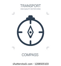 compass icon. high quality filled compass icon on white background. from transport collection flat trendy vector compass symbol. use for web and mobile