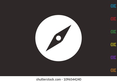 compass, icon illustration
