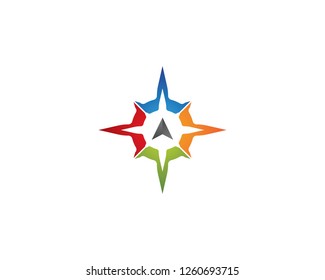 Compass icon illustration