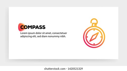 COMPASS ICON AND ILLUSTRATION CONCEPT
