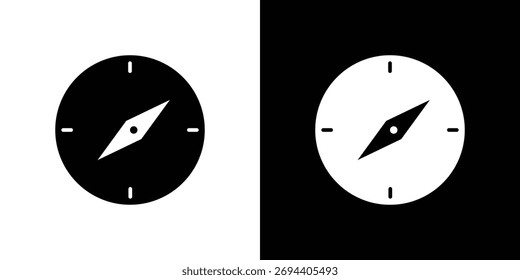 Compass icon illustration element design. black glyph icons