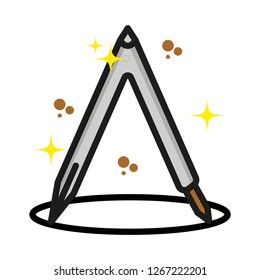 compass icon illustration with perfect color combination for your design