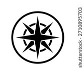 Compass icon illustration vector design template