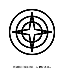 Icono de brújula ilustración Vector diseño Plantilla