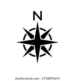 Icono de brújula ilustración Vector diseño Plantilla