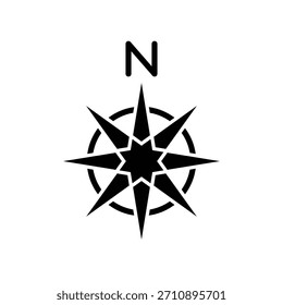 Icono de brújula ilustración Vector diseño Plantilla