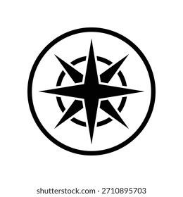 Icono de brújula ilustración Vector diseño Plantilla