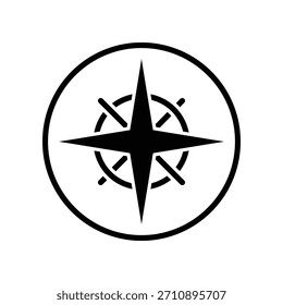 Icono de brújula ilustración Vector diseño Plantilla