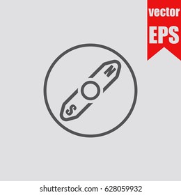 Compass icon infographic isolated in flat style.Vector illustration.
