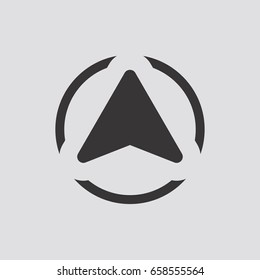 Compass icon infographic isolated on grey background.Vector illustration.
