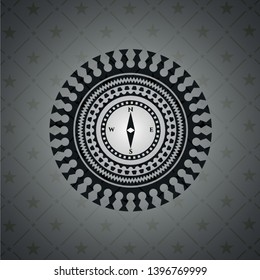 compass icon inside retro style black emblem