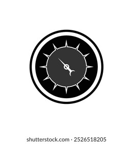 Compass Icon. Instrument Containing Magnetized Pointer Which Shows Direction of Magnetic North. Orientation Symbol - Vector. 