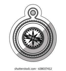 Compass icon. Instrument tool navigation location and object theme. Isolated design. Vector illustration