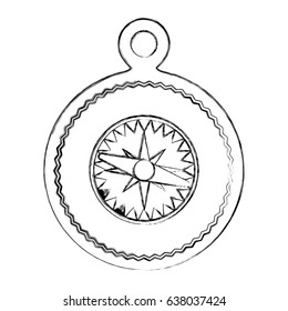 Compass icon. Instrument tool navigation location and object theme. Isolated design. Vector illustration