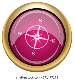 Compass icon. Internet button on white background. EPS10 vector.
