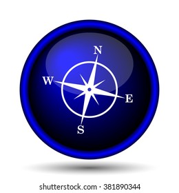 Compass icon. Internet button on white background. EPS10 vector

